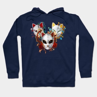 Demon cat mask Boy Hoodie